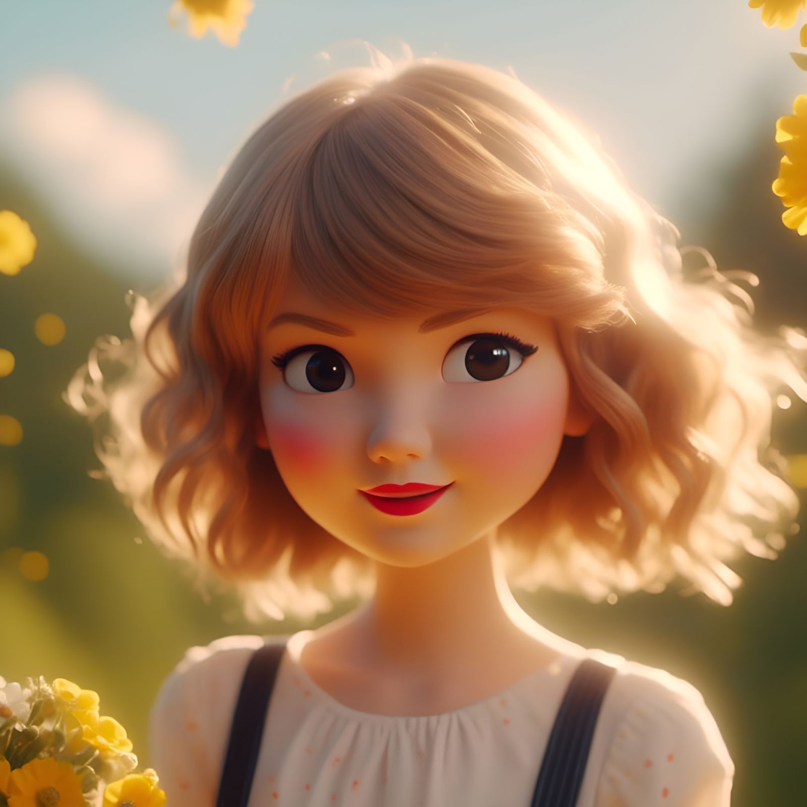Adorable Taylor Swift Portrait on Sunny Day