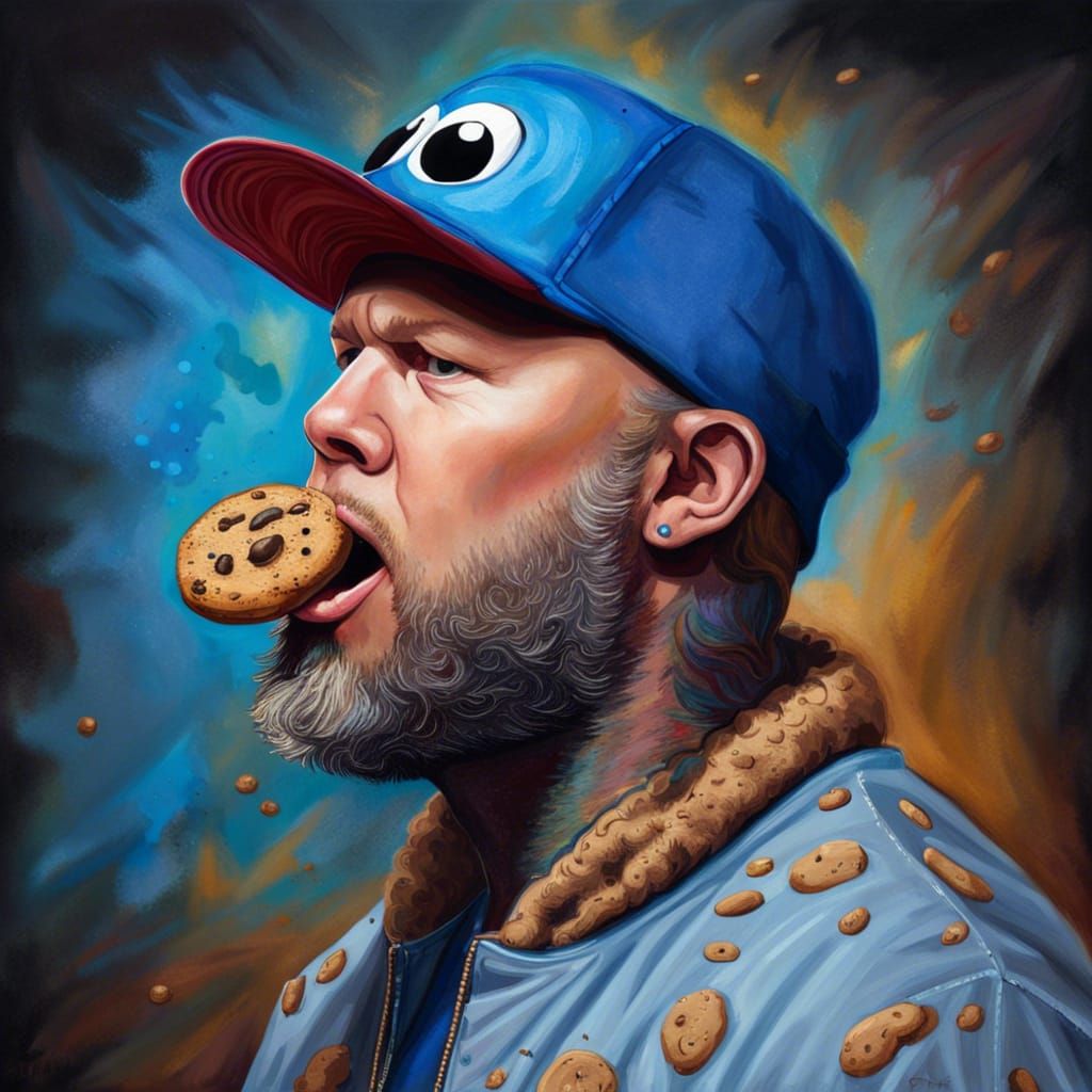Hyperrealistic Portrait: Pop Star as Cookie Monster