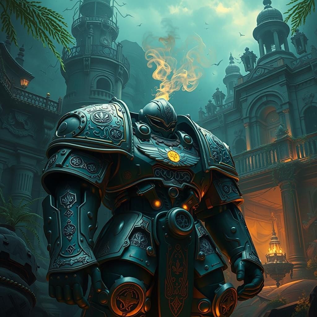 Ganja Space Marine in Art Nouveau Style