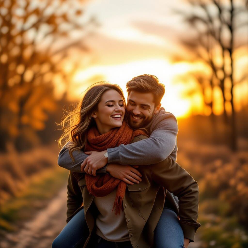 piggyback ride all the way home from the autumn sunset