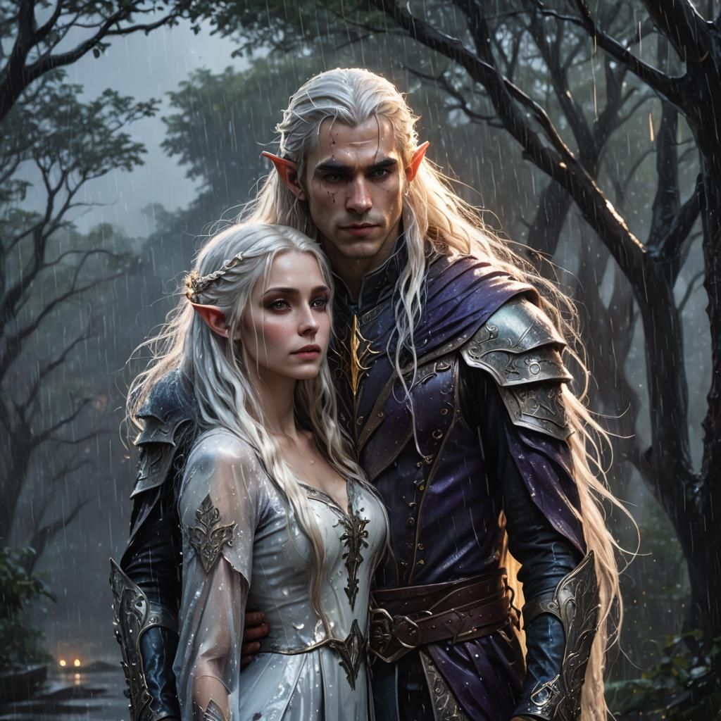 Gothic Romance: Elf and Human in Rain