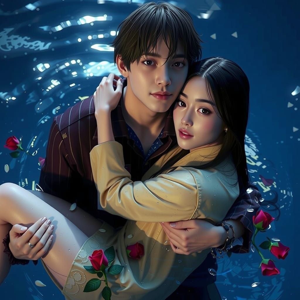 Tender Couple in Soft Focus 3D Animation