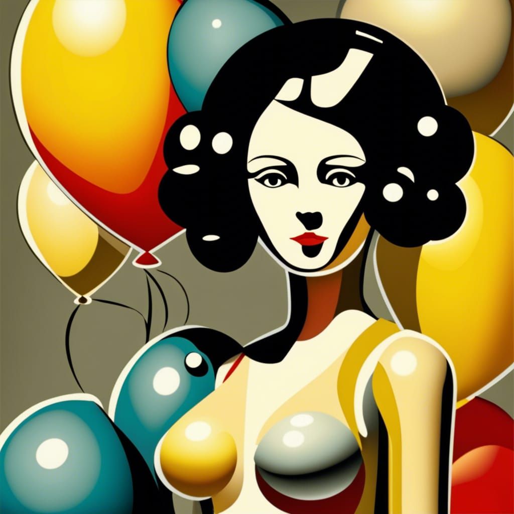 Bauhaus Company Poster with Inflatable Figure