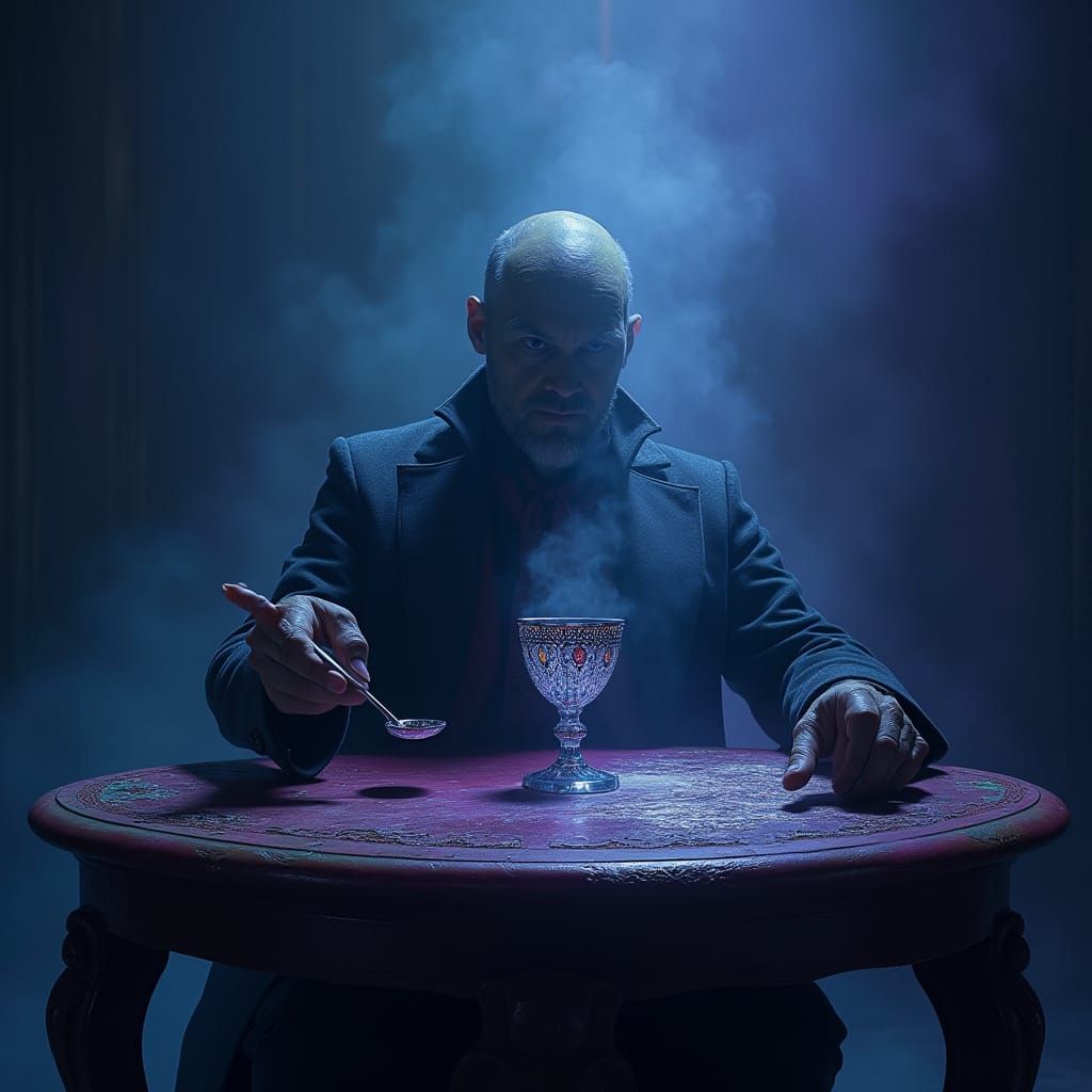 Mystical Night Absinthe Dabbler in Ornate Setting