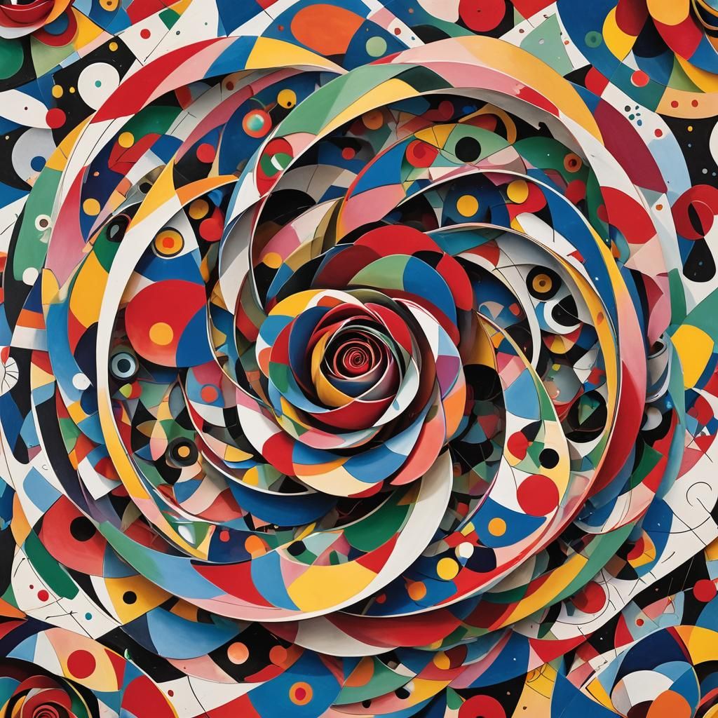 Möbius Strip Rose in Abstract Style