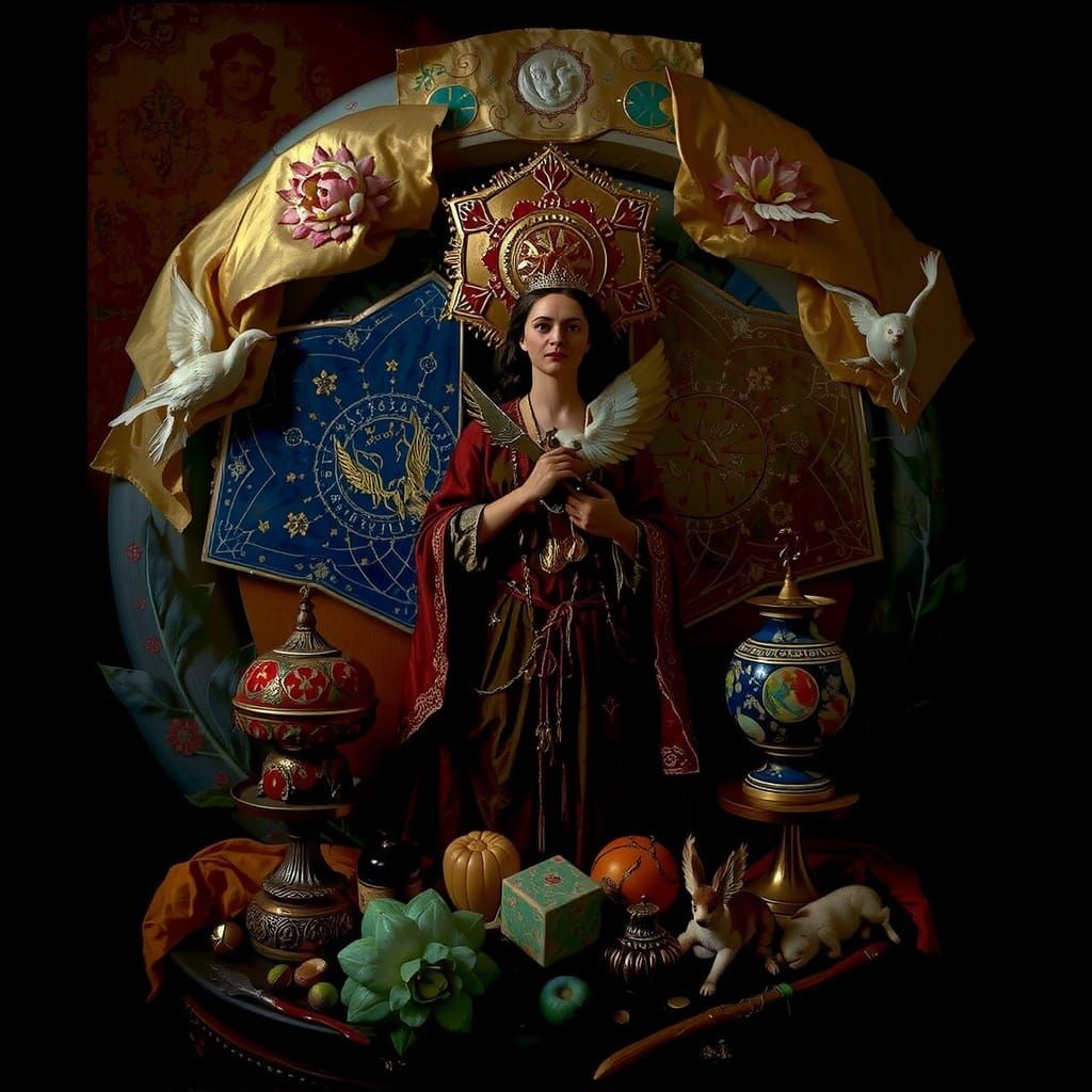 Masterpiece Painting of Beauty and Truth