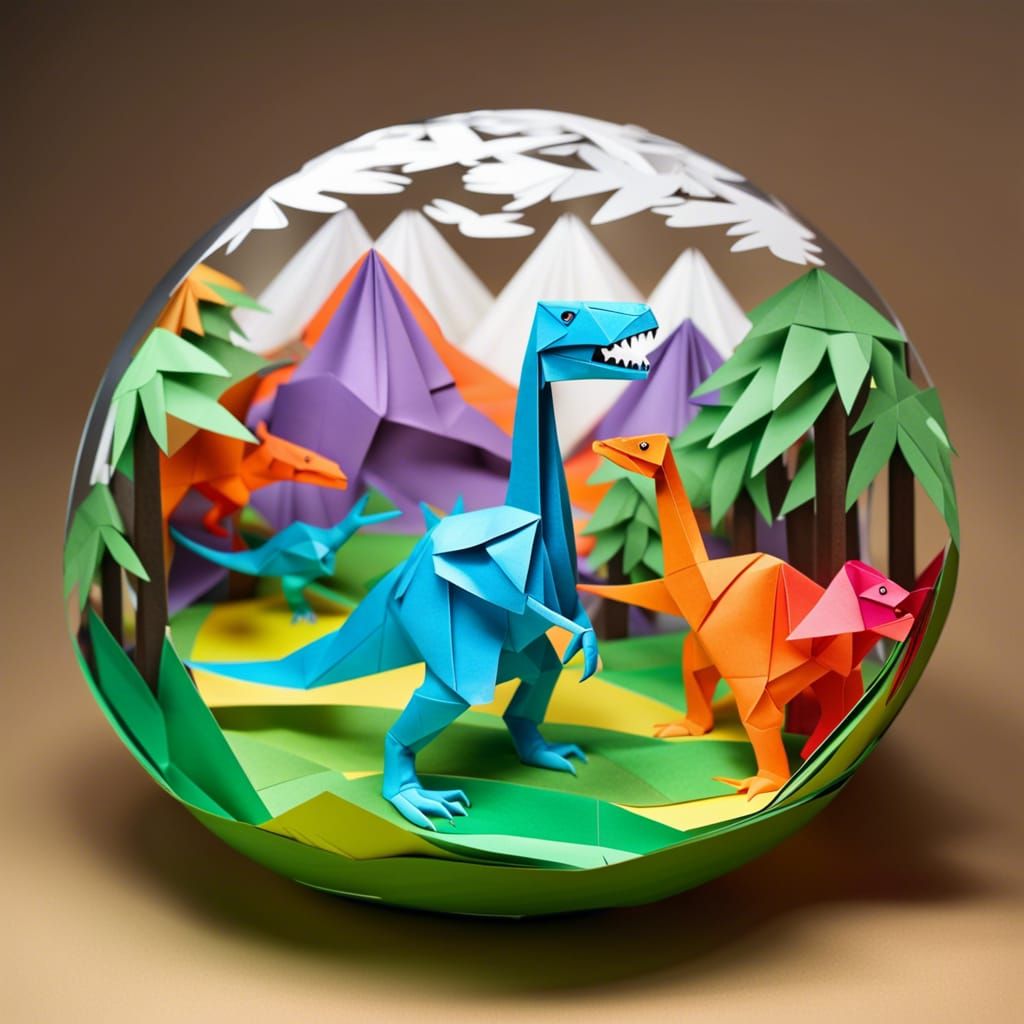 Origami Jurassic World 🦕🦖✂️🎋⛩️🔮