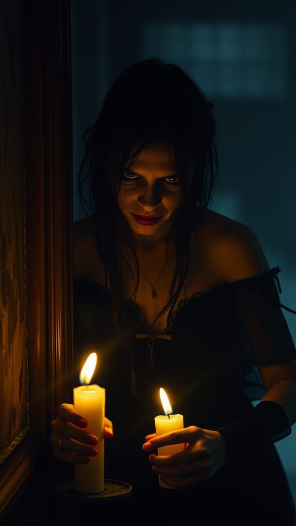 Eerie Ghost Portrait in Cinematic Dark Art Style