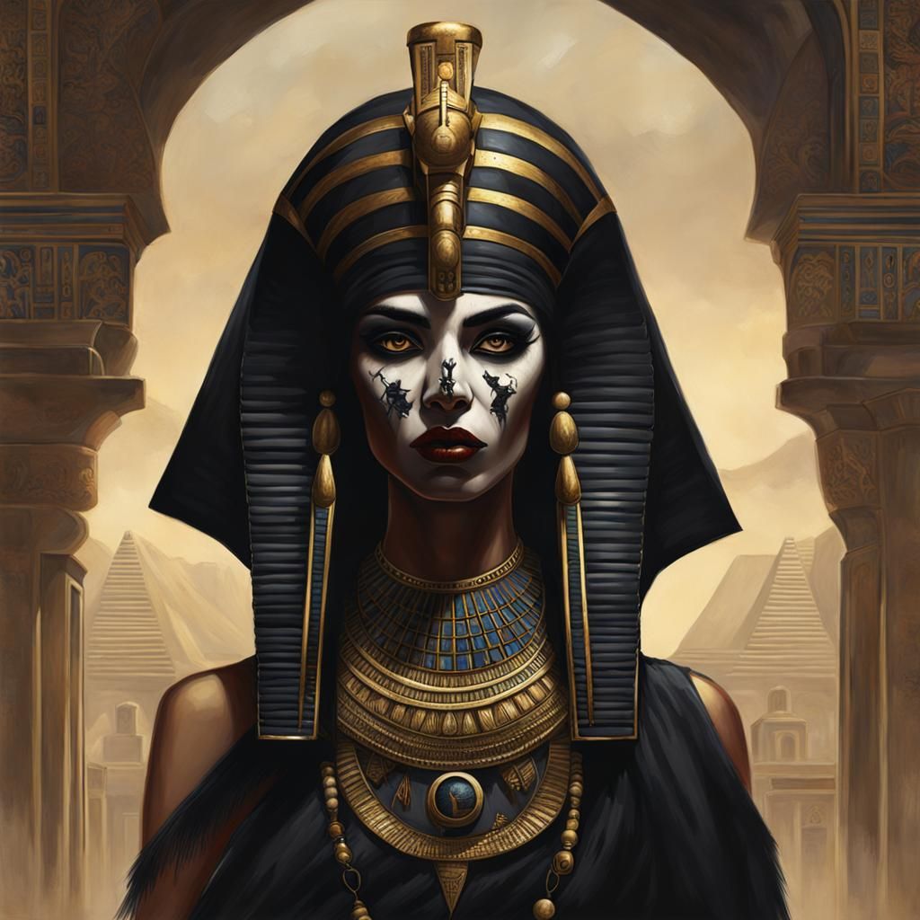 Sinister Gothic Egyptian Woman Art