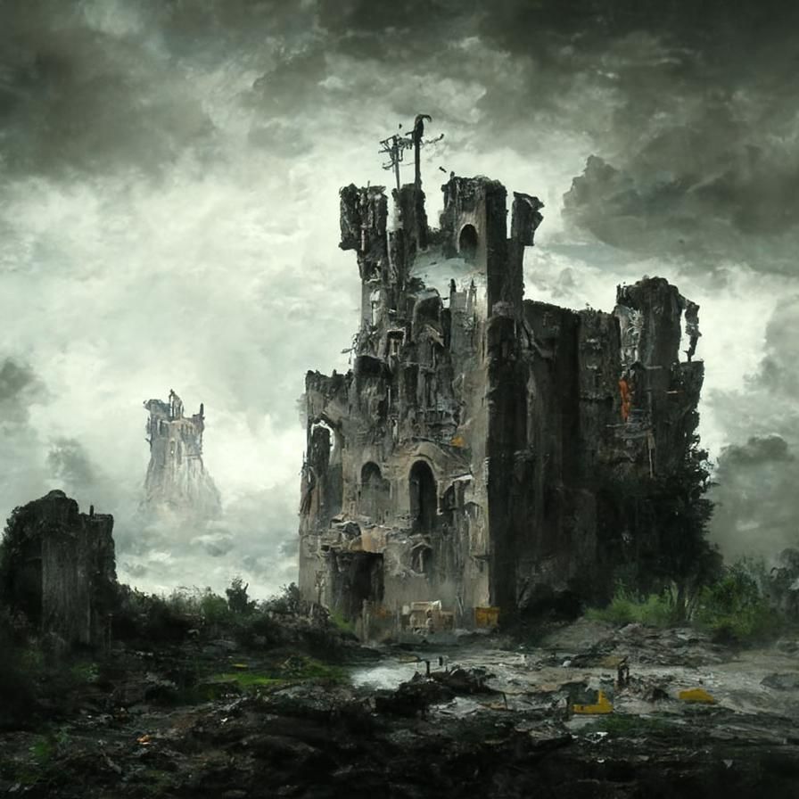 Demon God Destroys Medieval Castle Ruins