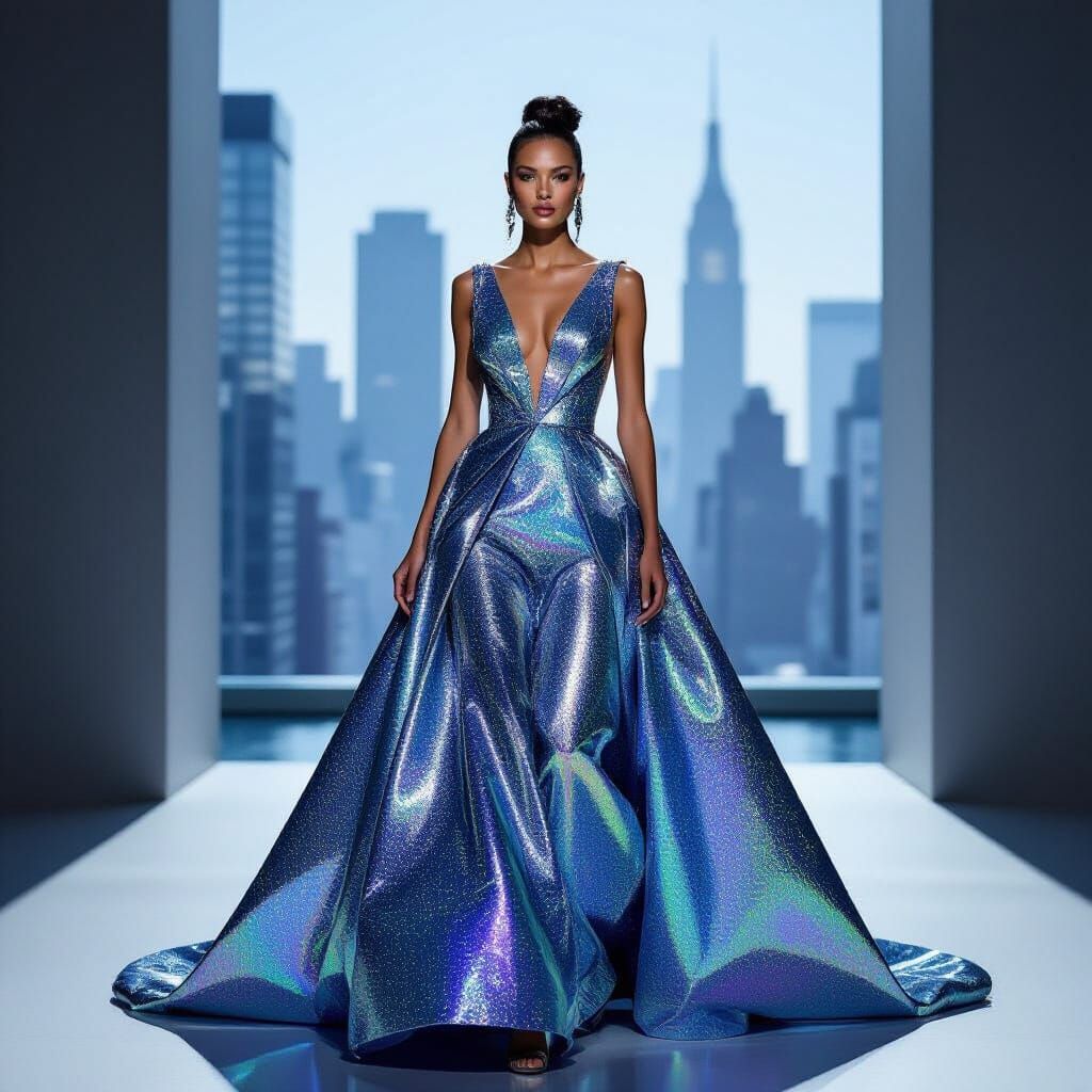 Holographic Gown Fashion Photo