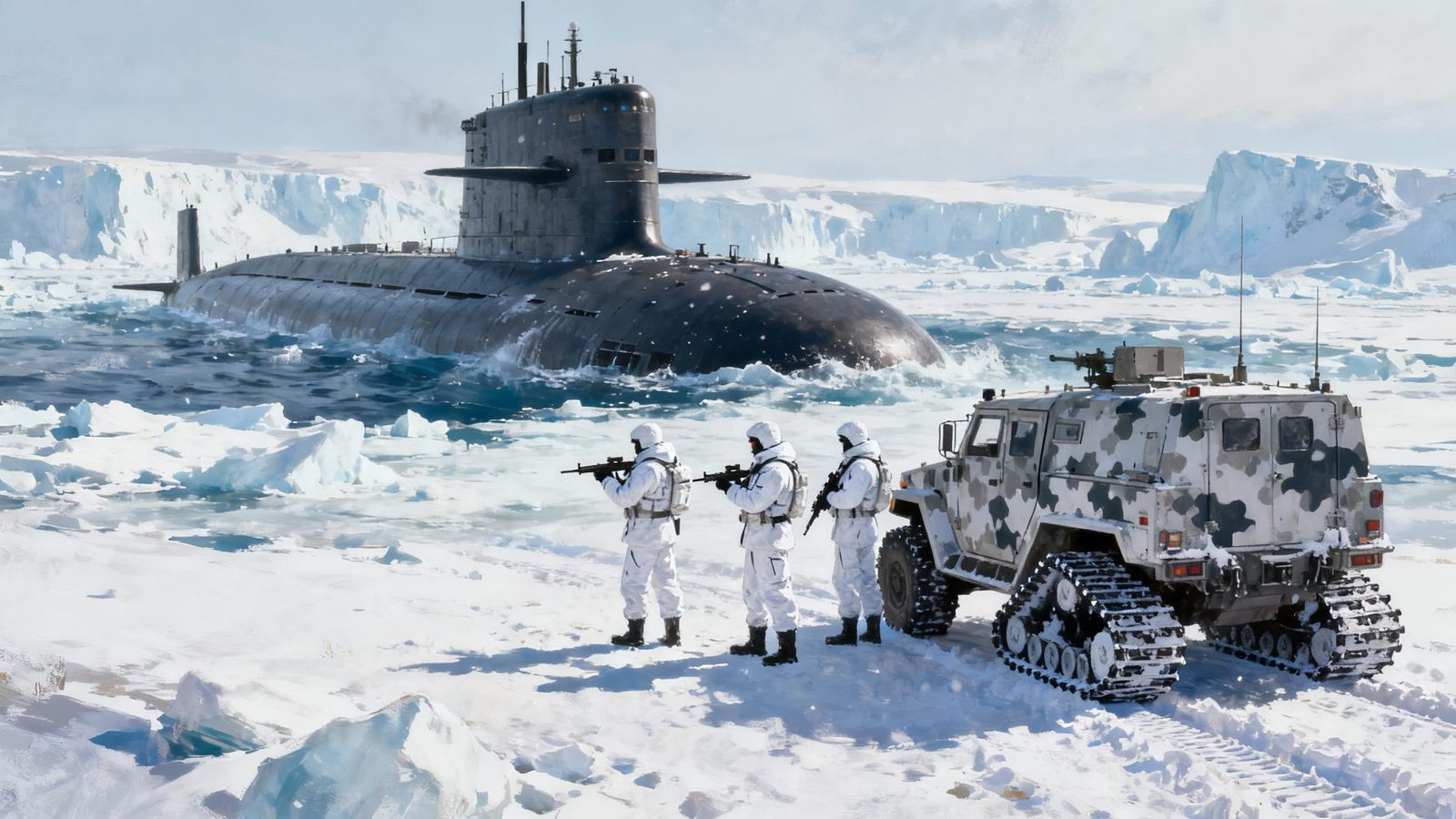 Arctic Submarine Emerges for Elite Special Forces Ops