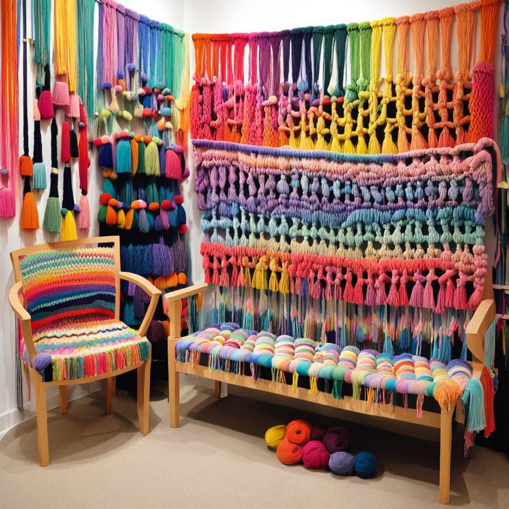 Macramé Haberdashery with Pastel Gradients, Sonia Delaunay I...