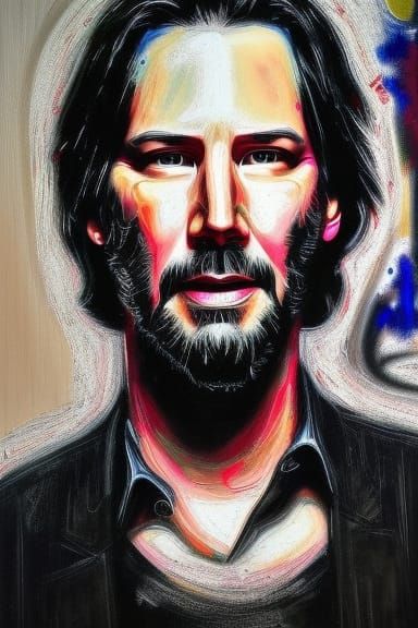 Keanu Reeves Likeness in Comic Book Style