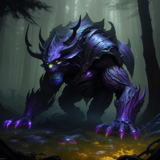 Forest Elemental in Dark Fantasy Art Style