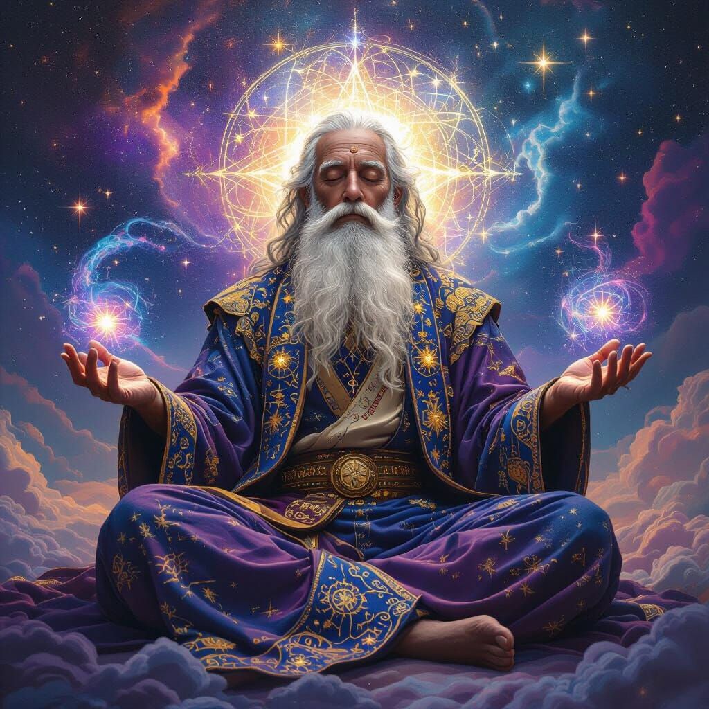 Cosmic Sage Contemplates the Birth of Galaxies