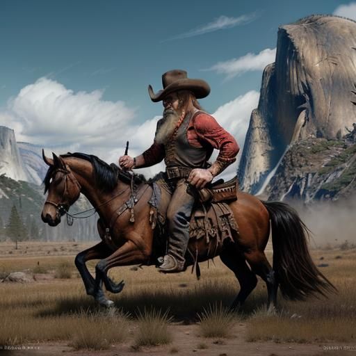 Yosemite Sam, Aggressive Cowboy Outlaw in Detailed Matte Pai...