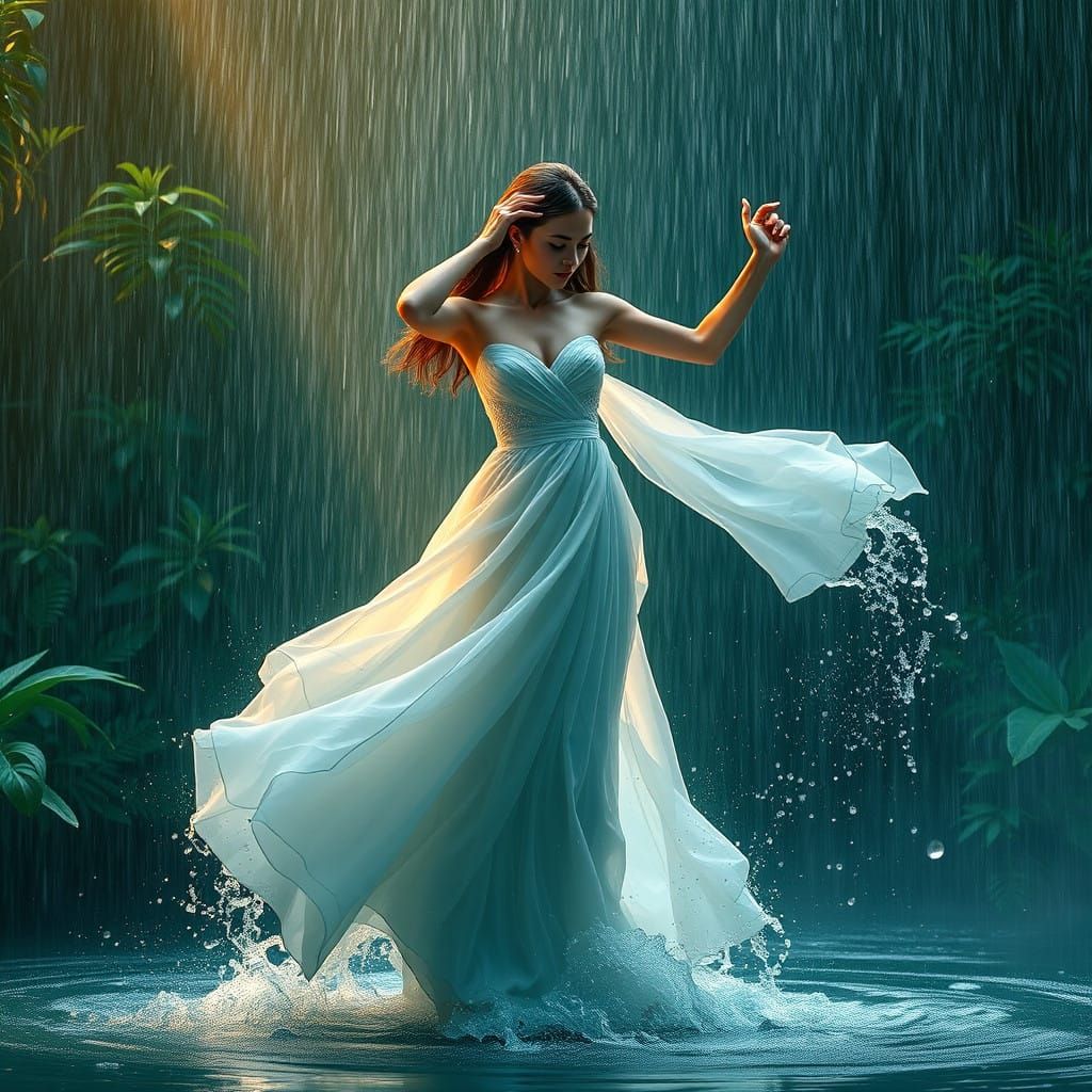 Ethereal Beauty Dancing in a Stormy Paradise