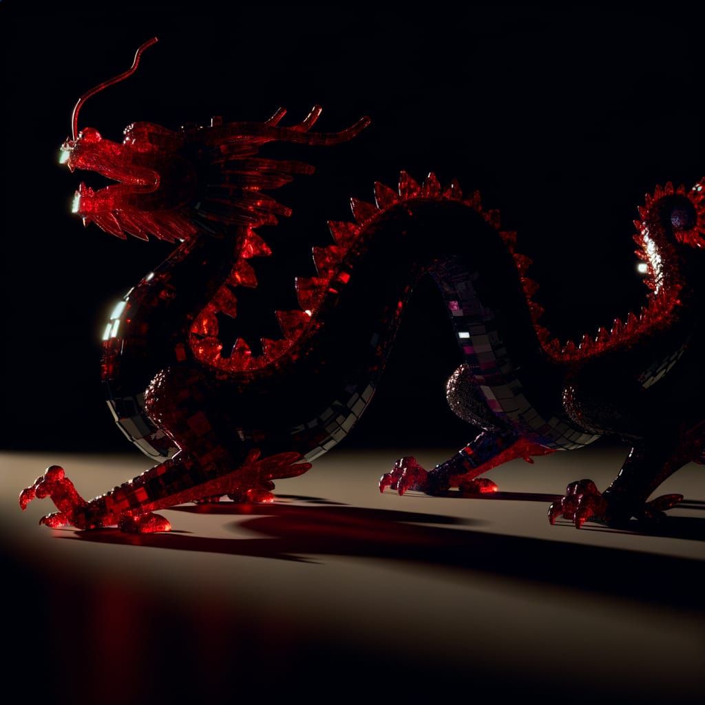 Crystal Dragon Masterpiece in 3D CGI