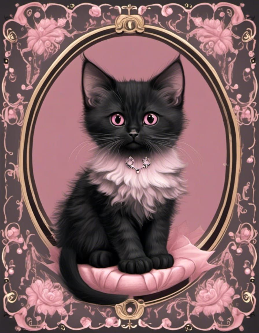 Cute Evil Demonic Kitten in High Resolution