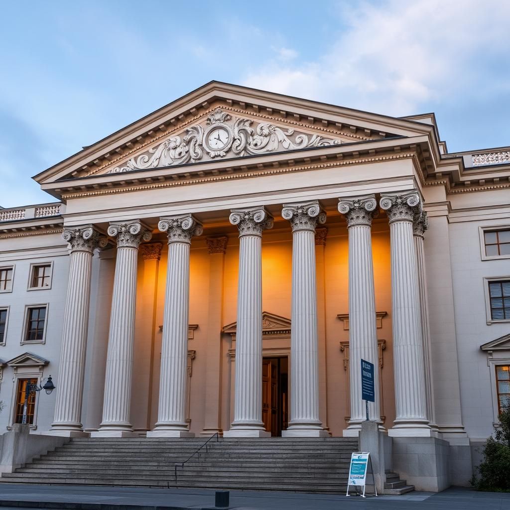 Stunning Neoclassical Architecture with Bokeh Effect