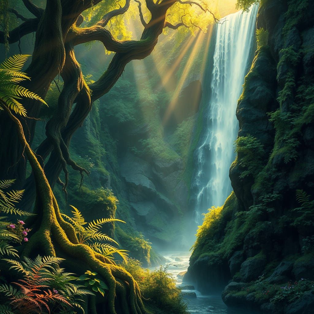 Emerald Forest Realm in Whimsical Hyperdetail