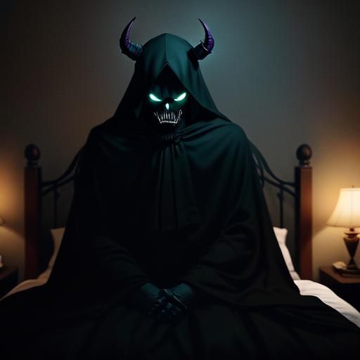 Horrifying Sleep Paralysis Demon in Bedroom