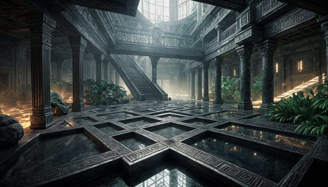 Cosmic Labyrinth in Glass and Light