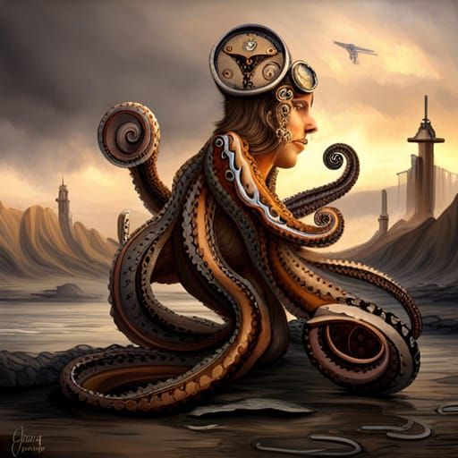 Steampunk Octopus Machine: A Mechanical Marvel