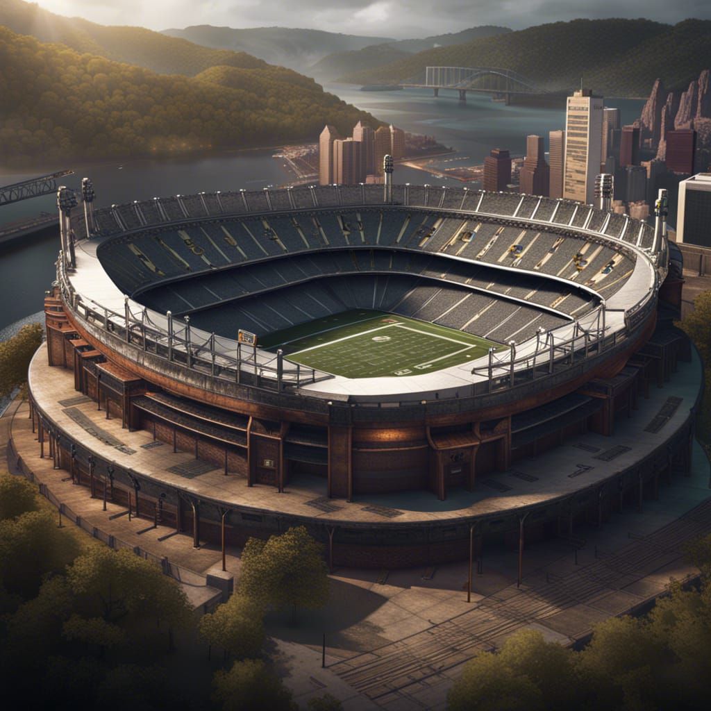 Realistic Acrisure Stadium Matte Painting in Pittsburgh