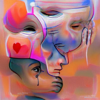 Abstract Concept of Empathy Realized by AI