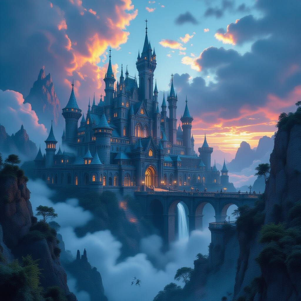 Fantastical Matte Painting with Deep Color