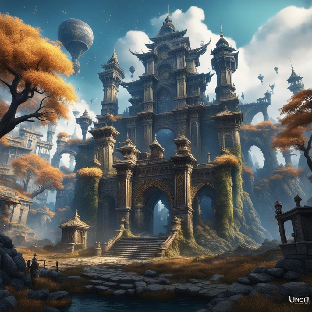 Fantastical Matte Painting in Deep Color