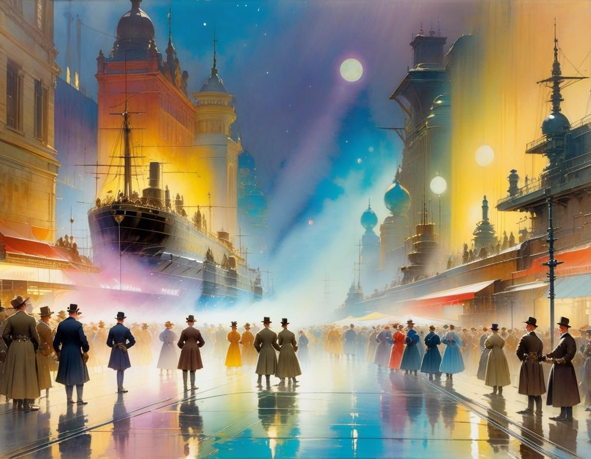 Steampunk Kangaroo in Watercolour Style