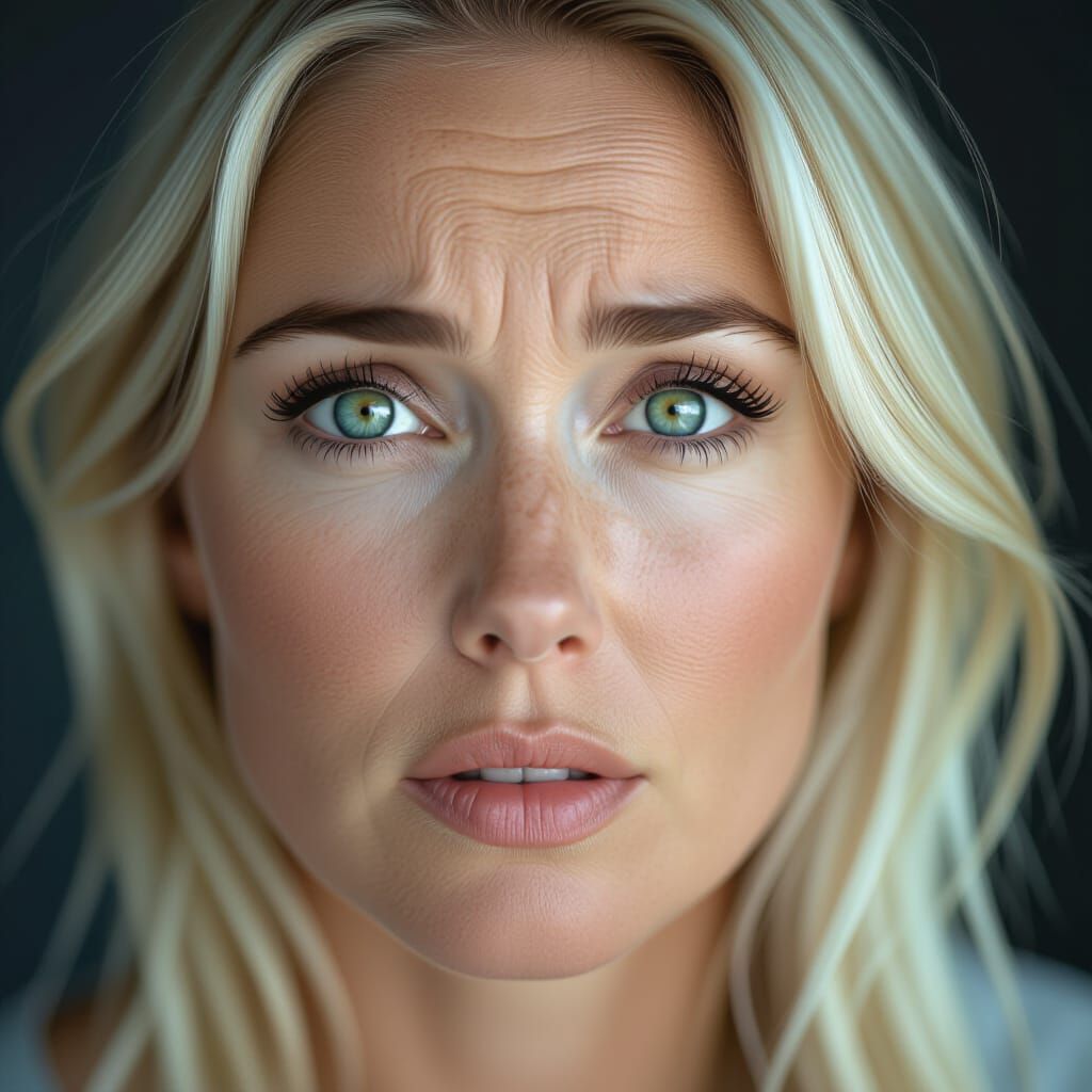 Possessed Nordic Woman: Photorealistic Cinematic Portrait
