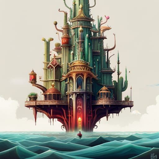 Fantasycore Cactus Mill in Detailed 8K Resolution