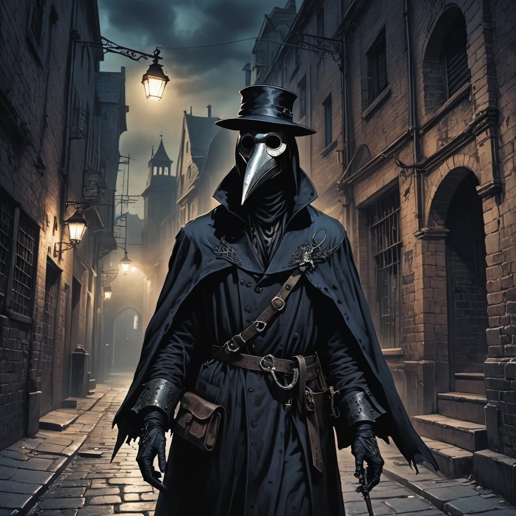 Plague Doctor in Dark Fantasy Style
