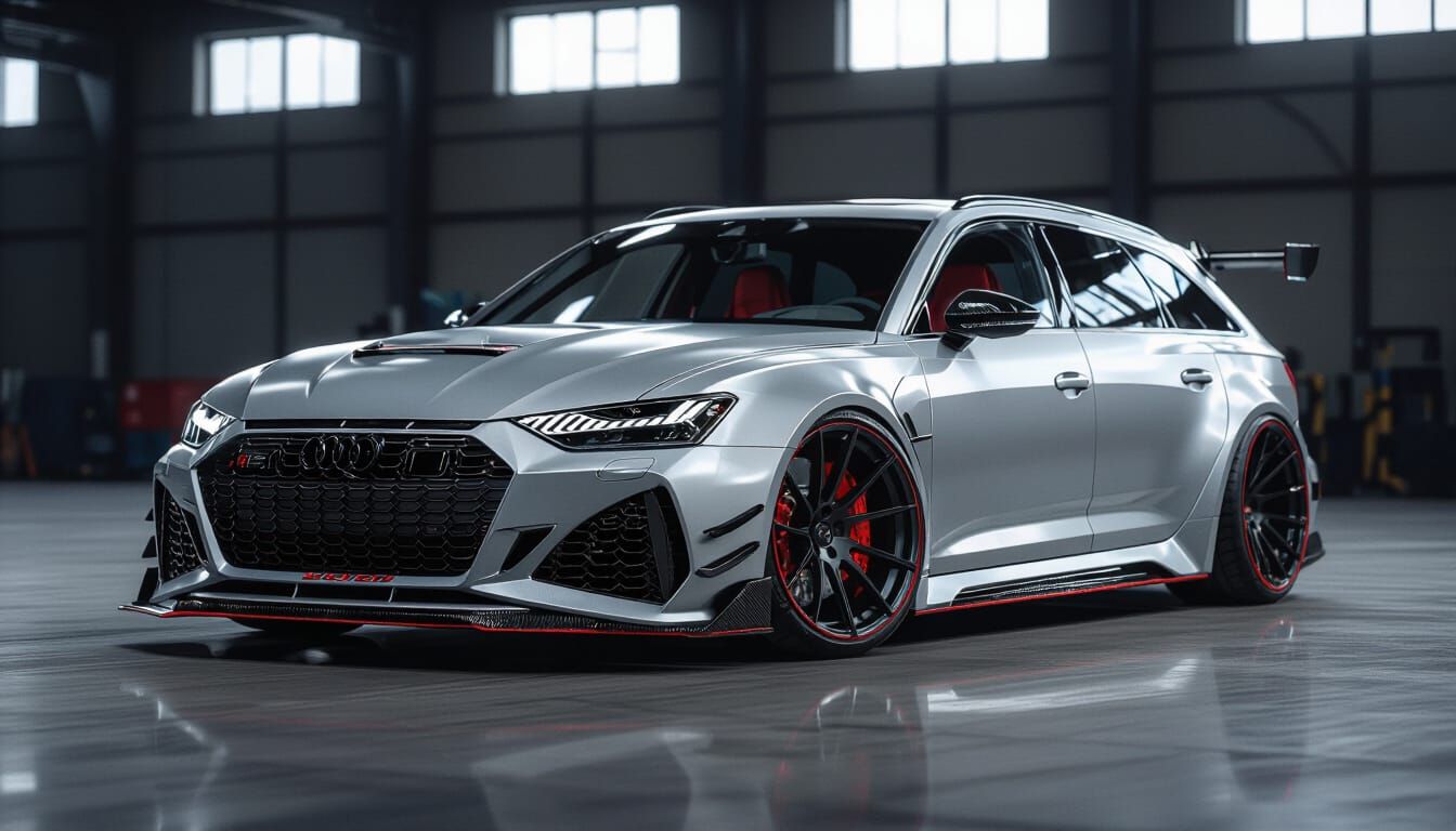 Customized 2025 Audi RS6 Avant in Mat Silver