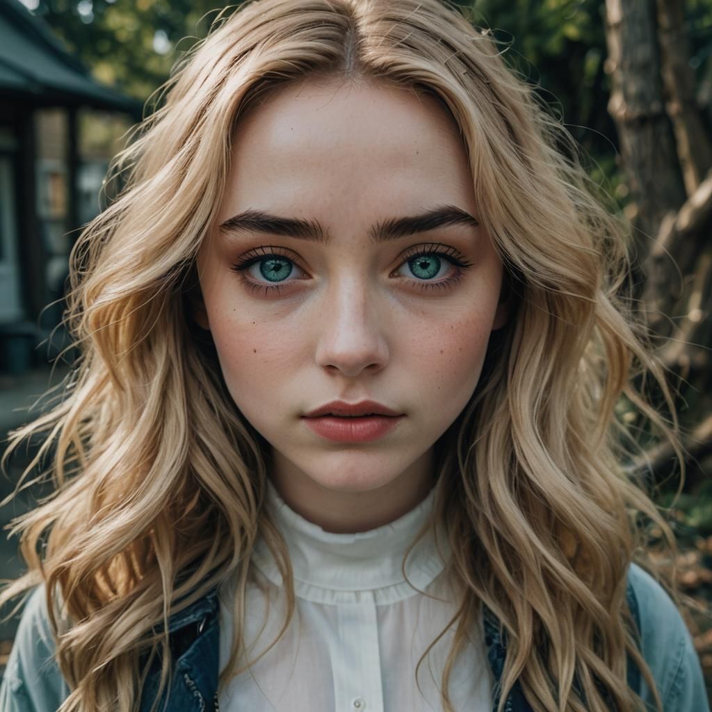 Stunning Portrait of a Beautiful Blonde Woman