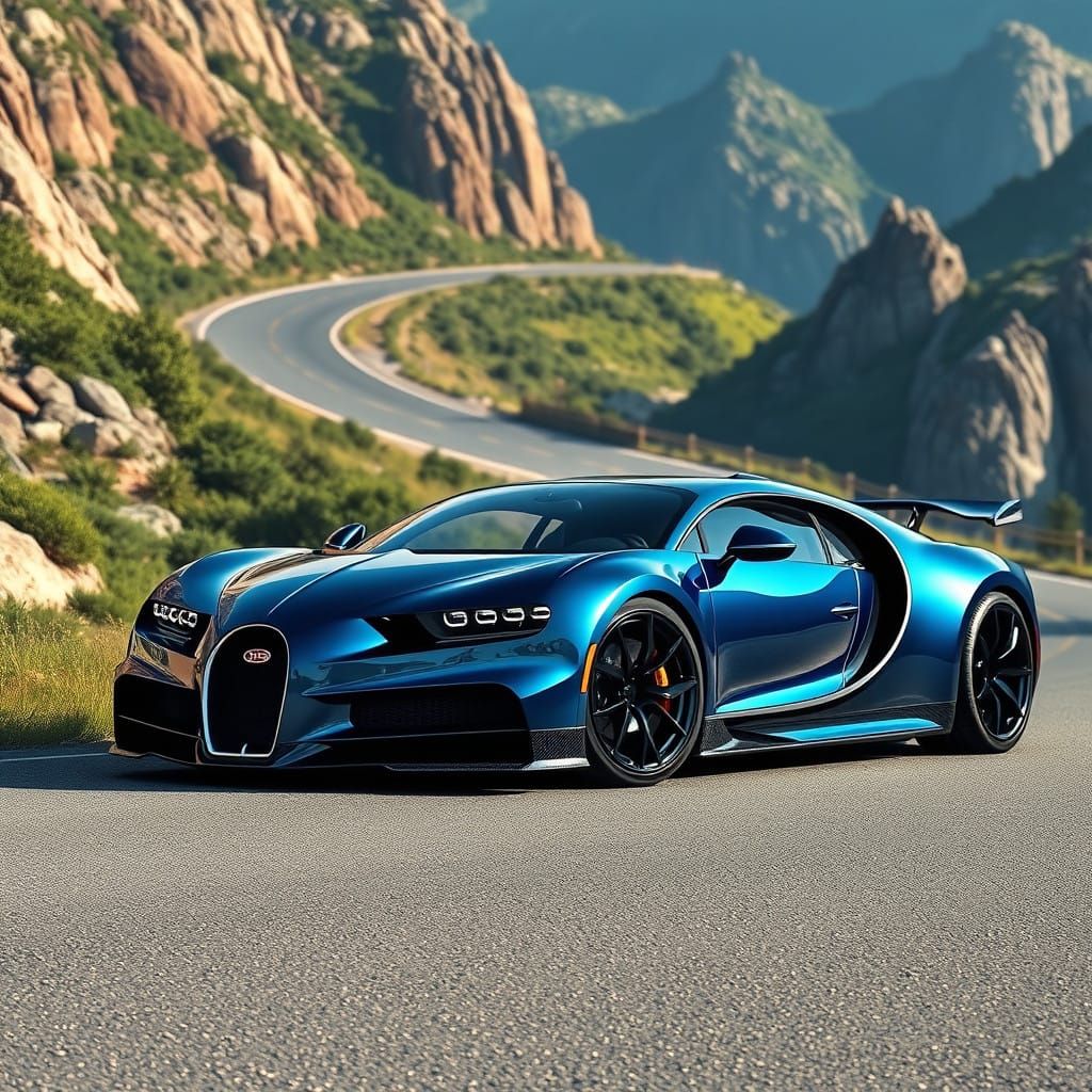 Bugatti Chiron in Futuristic Industrial Style