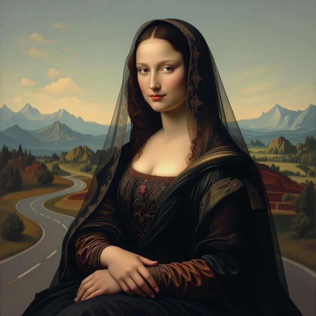 Hyperrealistic Mona Lisa Digital Renaissance Portrait