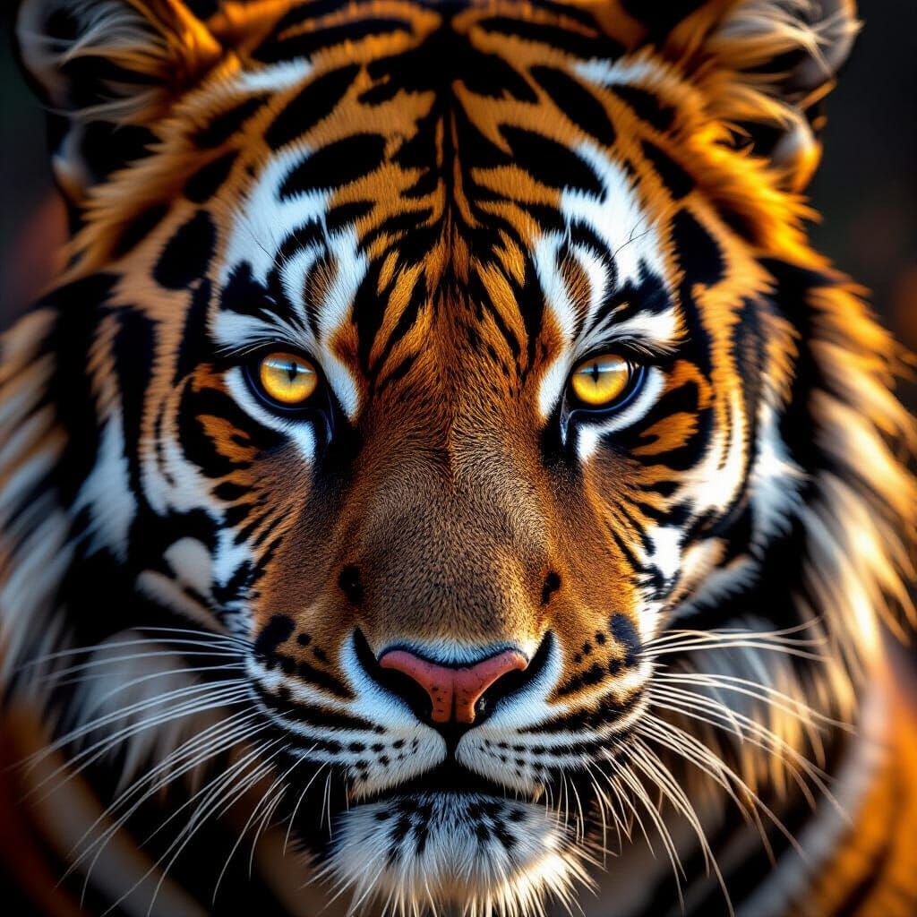 Tiger's Eye Captures Deer in Dramatic Golden Hour Light