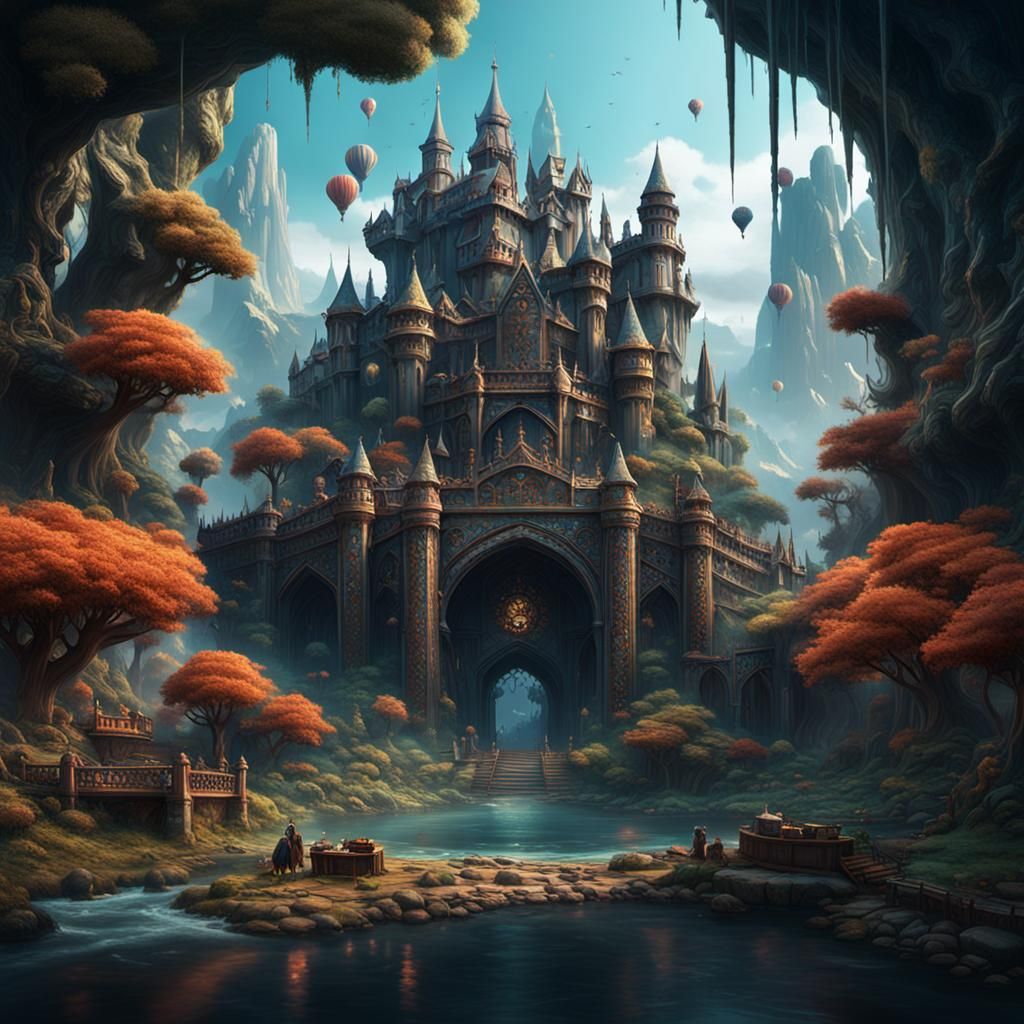 Fantastic Wordscapes in Detailed Matte Painting