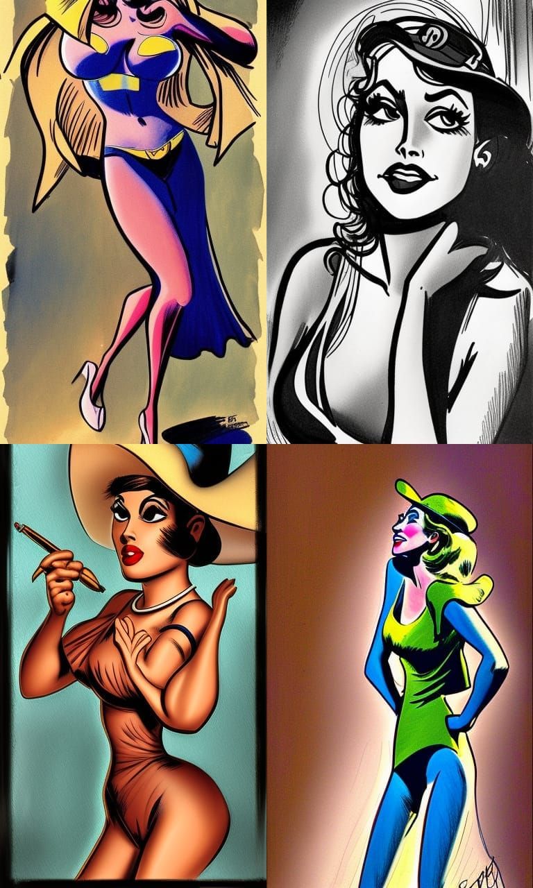 Goddess Portrait in Comic Book Style