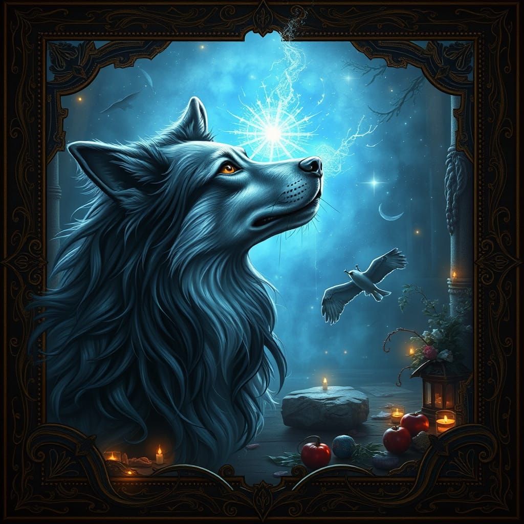 Surreal Woman in Dreampunk Style Engages with Spirit of Loya...