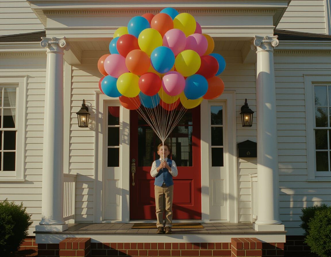 Boy with Balloons: Fine Art Cinematic Still