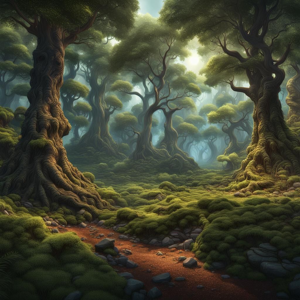 Relaxing Forest Matte Painting in Unreal Engine 5