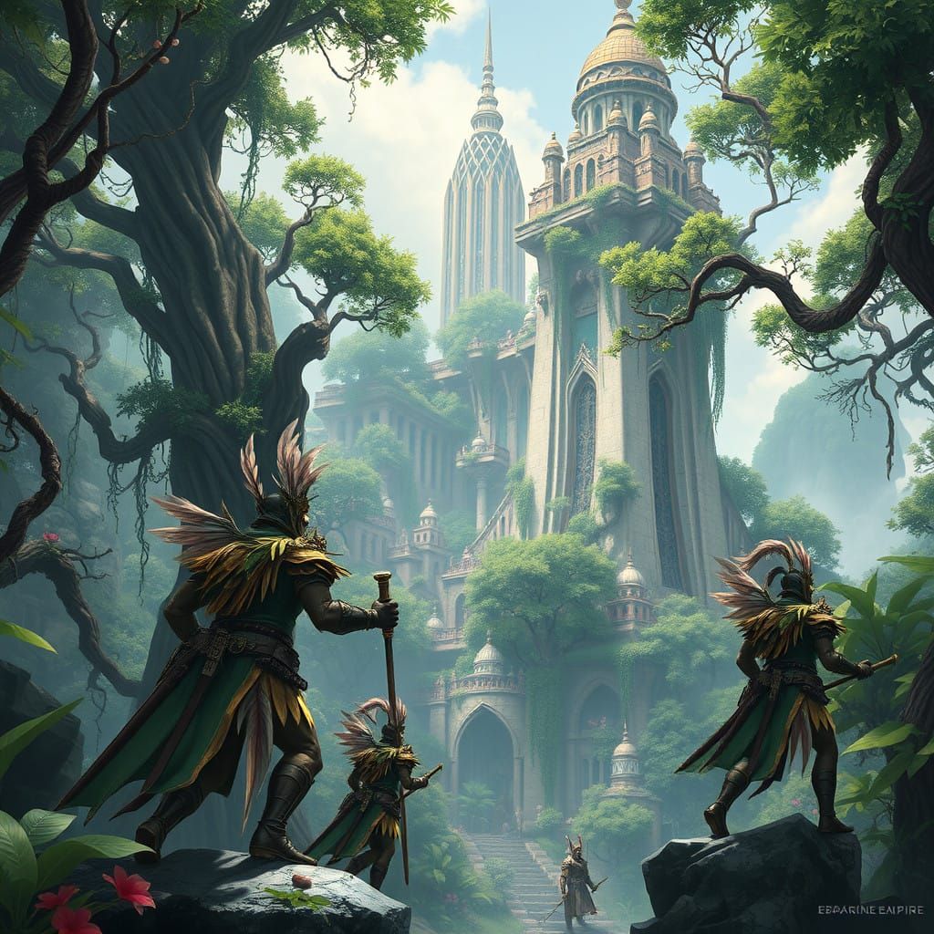 Emerald Empire: Harmony with Nature in a Lush Jungle Metropo...