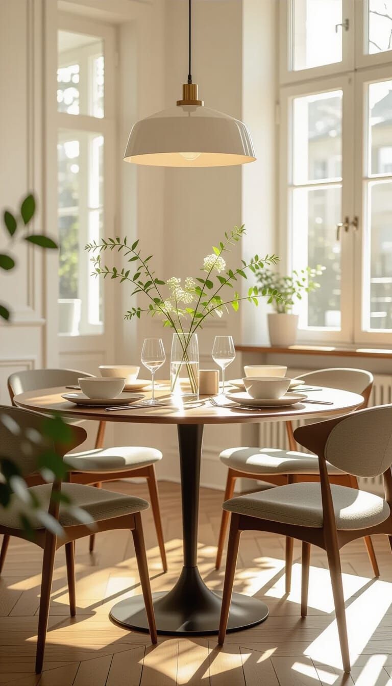 Modern Brunch Table in Natural Light, Photorealistic Style