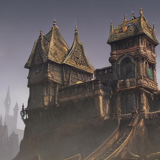 Majestic Castle in the Heart of Norden, Fantasy Concept Art